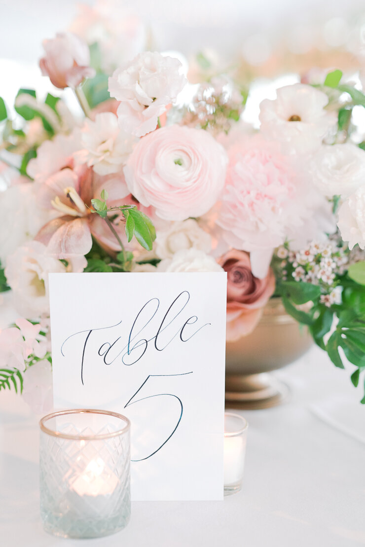 Hand Drawn Calligraphy Table Numbers 