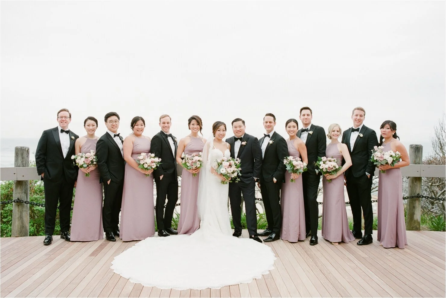 Full Bridal Party Photos at Gurney's Montauk