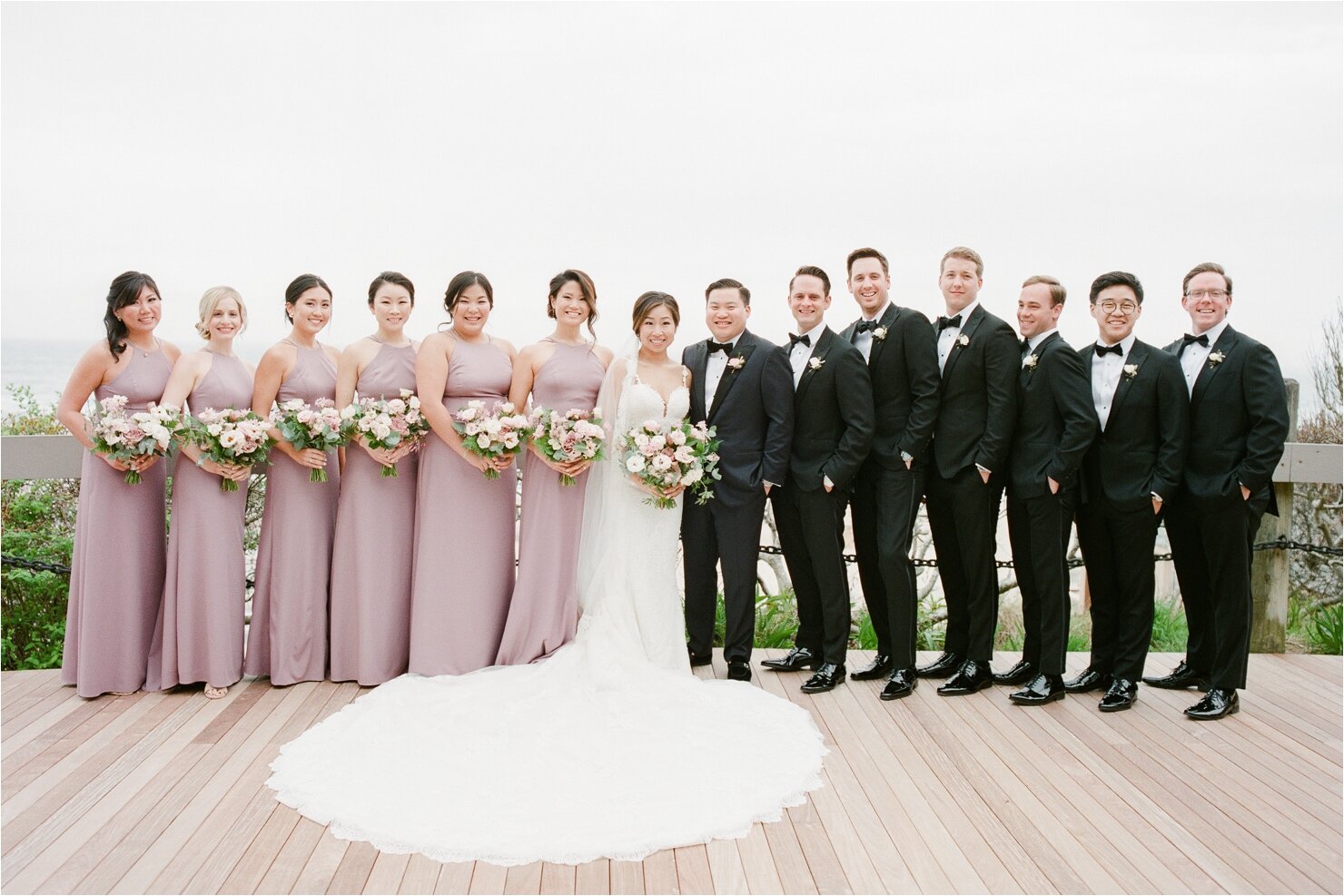 Full Bridal Party Photos at Gurney's Montauk