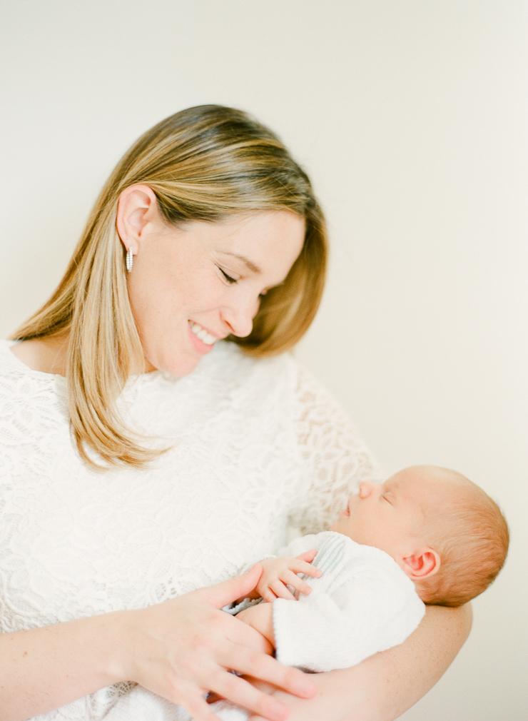 Mom Holding New Baby - Newborn Photos