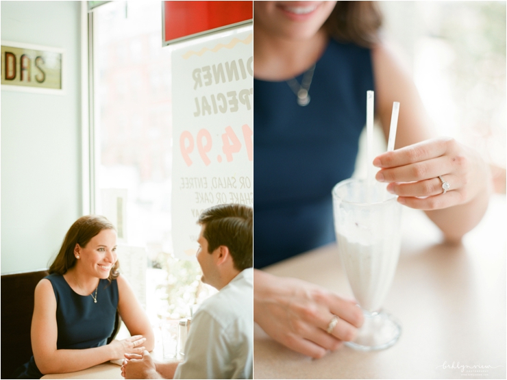 Vintage Ice Cream Soda Shop Engagement Session Photography