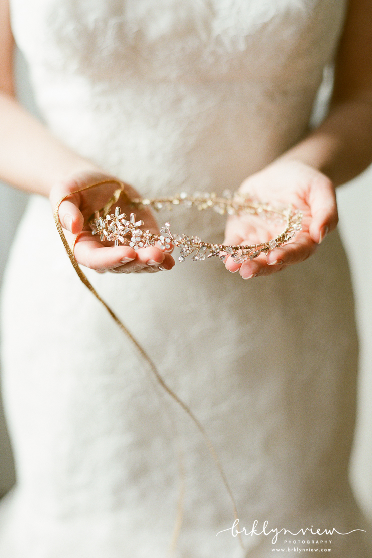 Twigs and Honey Headpiece Brooklyn Winery Wedding Photos